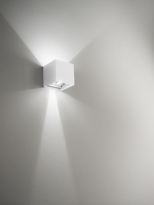 Applique a Led da esterno a Cubo Bianco