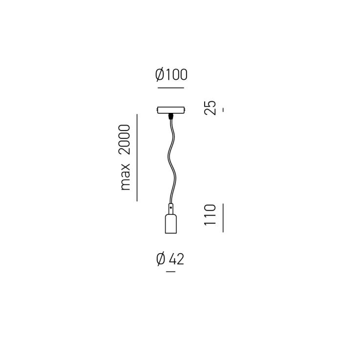 Sospensione moderna minimale con pendente a bicchiere bianco - Flute