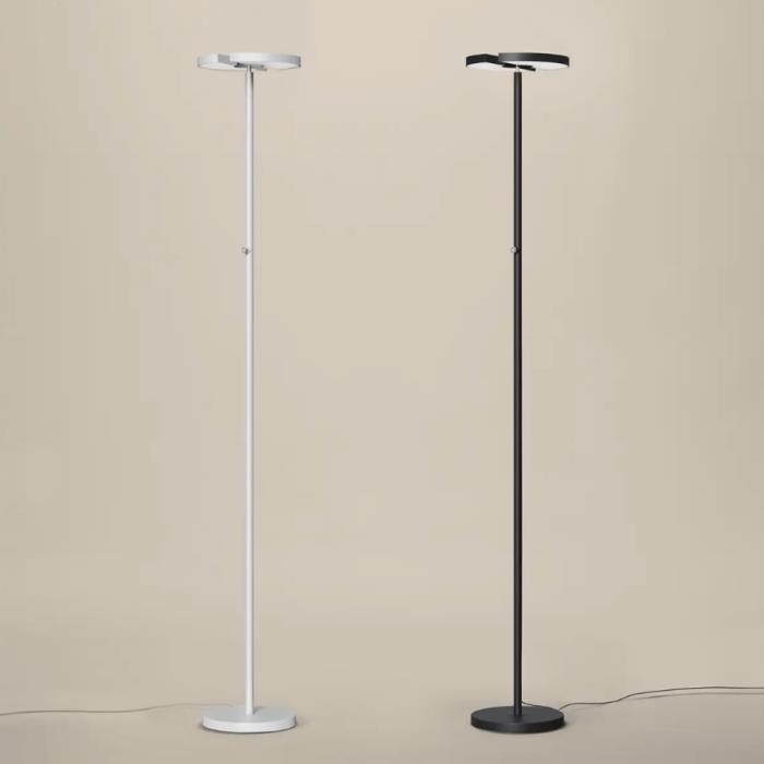 Lampada da terra led Half nera