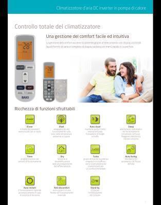 Condizionatore monosplit da parete Baxi Moonlight - 2,5KW 9000Btu