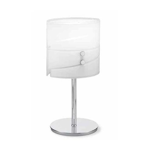 Lampada da tavolo moderna con diffusore in vetro satinato bianco - Ilaria