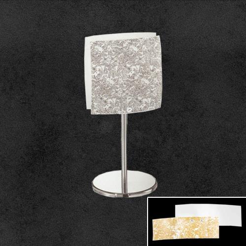 Lampada da tavolo moderna con diffusore in vetro foglia d'oro - Lara