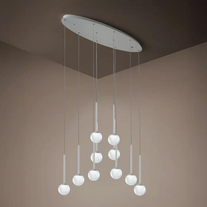 Sistema a sospensione led Lollypop nera | Ø 30 e 40 cm