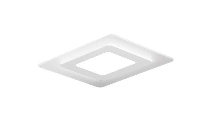 Plafoniera a Led con diffusore quadrato antracite - Oblio