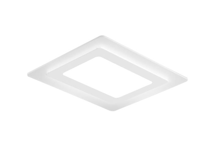 Plafoniera a Led con diffusore rettangolare tortora - Oblio