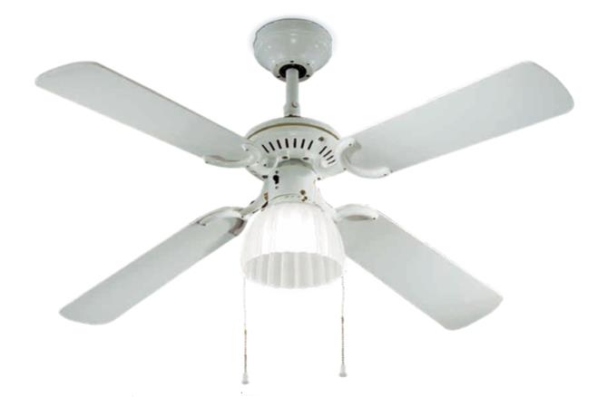 Ventilatore da soffitto moderno 4 pale Ø 105cm - bianco