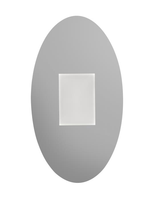 Plafoniera a Led ovale con diffusore centrale grigio perla - Pixart