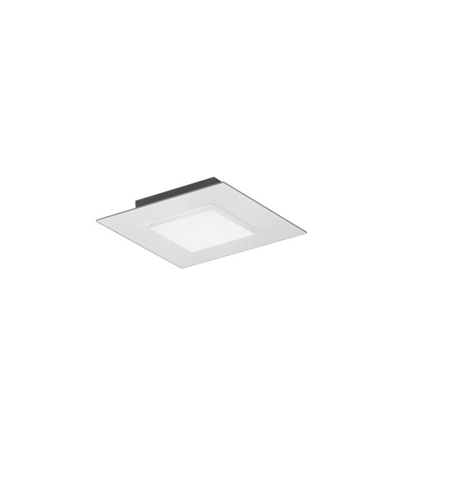 Plafoniera a Led quadrato con diffusore centrale antracite - Pixel