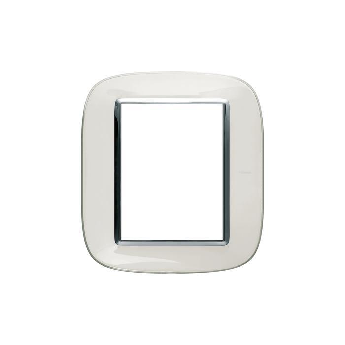 Placca Axolute 3 + 3 moduli bianco liquid