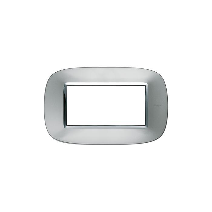 Placca Axolute 4 moduli alluminio 