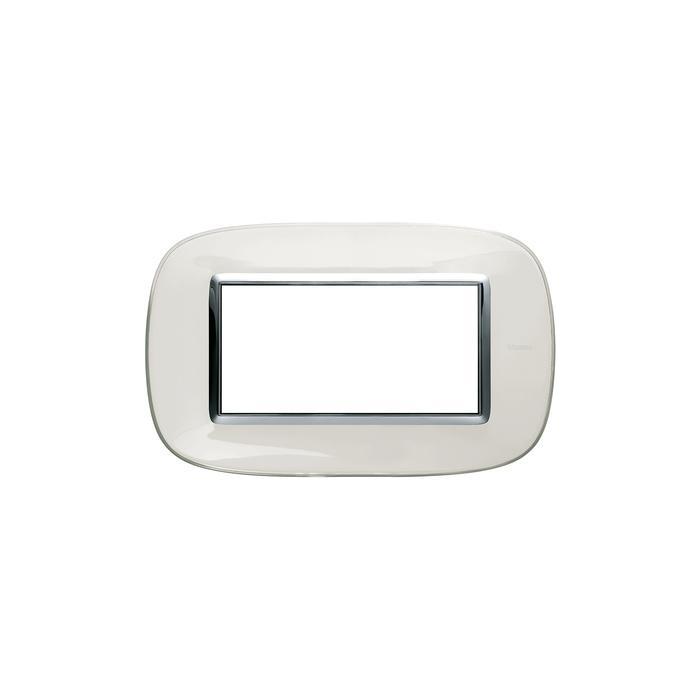 Placca Axolute 4 moduli bianco liquid