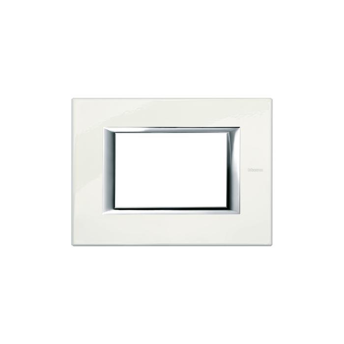 Placca Axolute 3 moduli bianco Limoges