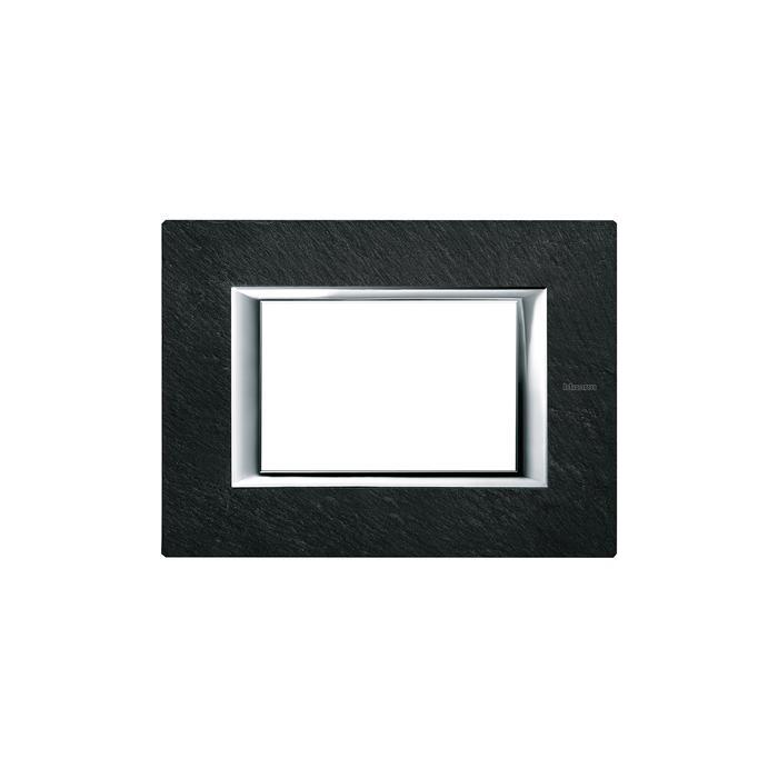 Placca Axolute 3 moduli pietra Ardesia