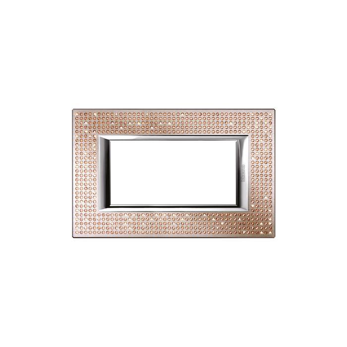 Placca Axolute 4 moduli Swarovski Elements Light Peach