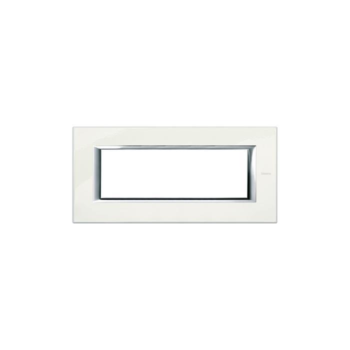 Placca Axolute 6 moduli bianco Limoges