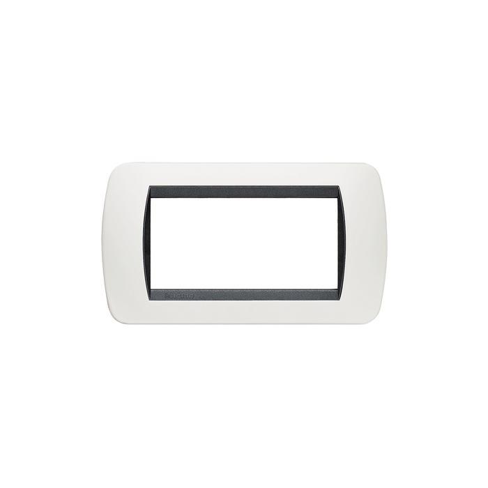 Placca Bticino Living 4 moduli colore bianco