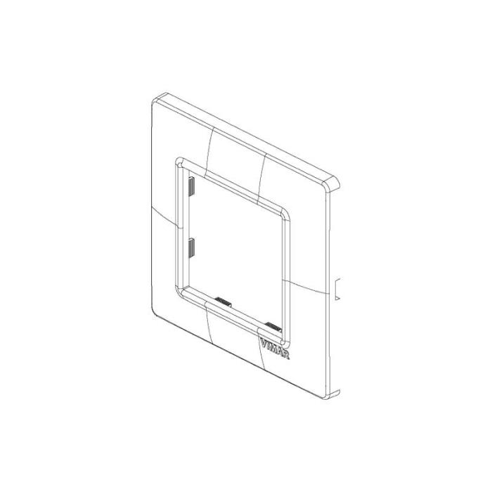 Placca interruttore 2 moduli Plana