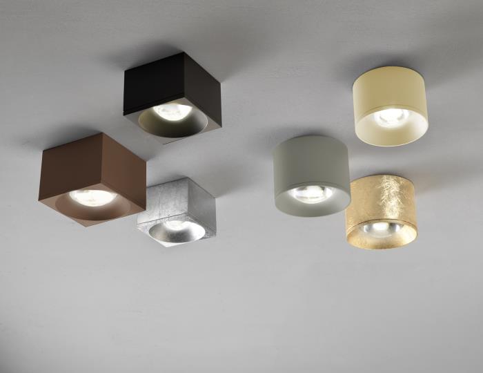 Plafoniera a Led moderna cubica a soffitto foglia d'argento - Pocket