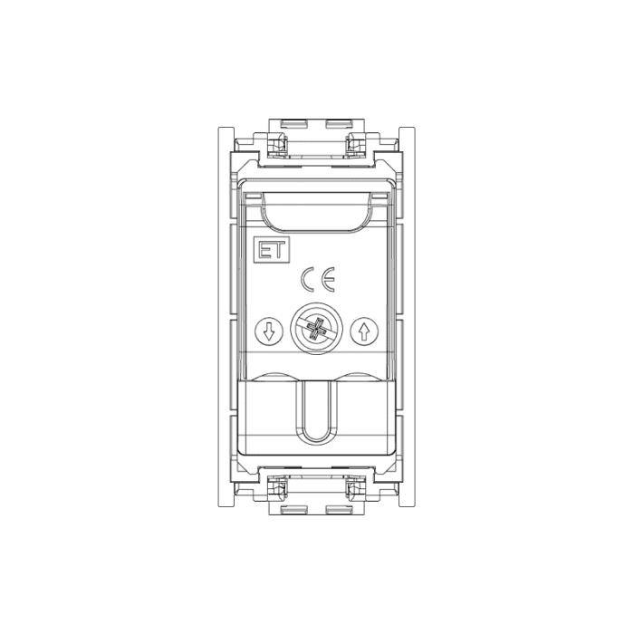 Presa coassiale TV-RD-SAT passante Idea