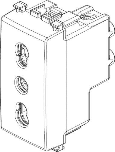 Presa bipasso italiana 10-16A Arké