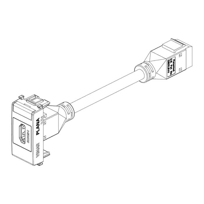 Presa video HDMI Plana