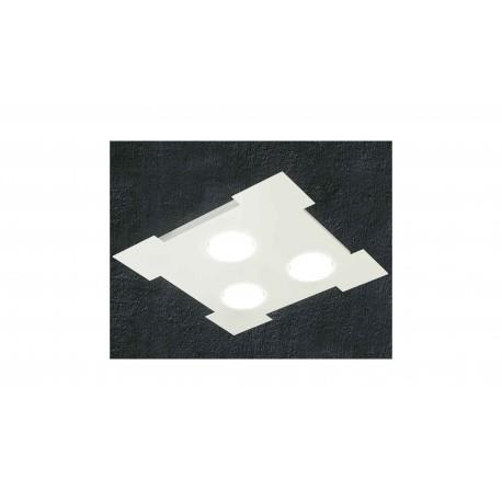 Plafoniera quadrata in metallo bianca - Atene 35cm