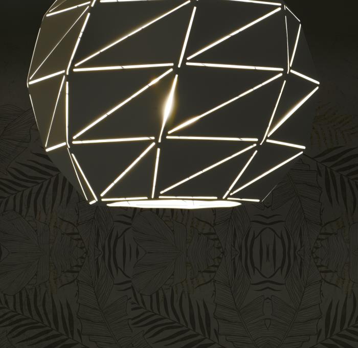 Sospensione semi-sferica con tagli di luce - Prysma