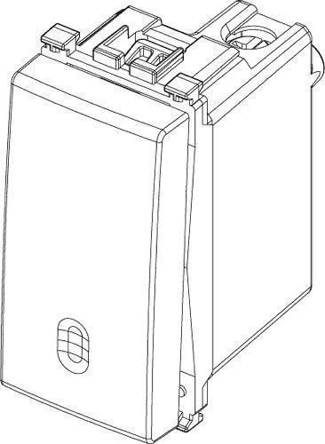 Pulsante illuminabile normalmente chiuso 1 modulo Arké