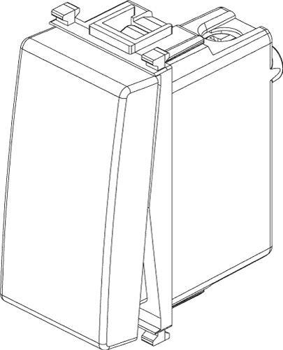 Pulsante illuminabile normalmente aperto 1 modulo Plana