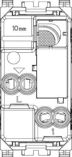 Pulsante illuminabile normalmente chiuso 1 modulo Arké