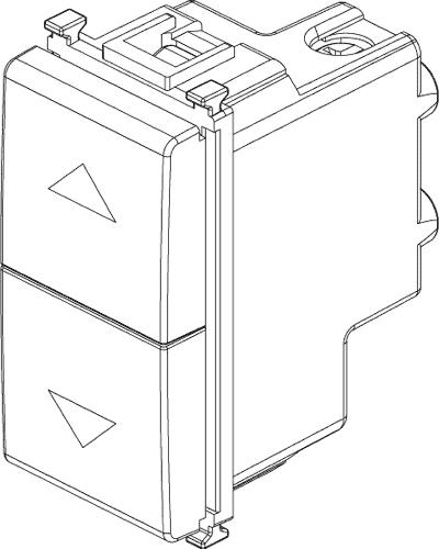 Pulsante doppio con frecce interbloccato normalmente aperto Plana