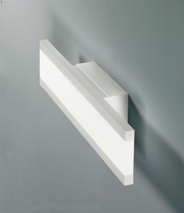 Applique a Led rettangolare in metallo con diffusore centrale antracite - Rail