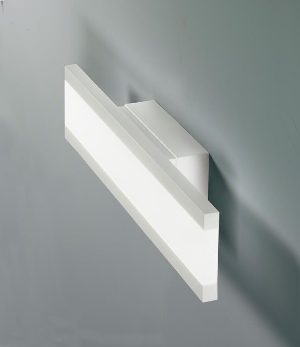 Applique a Led rettangolare in metallo con diffusore centrale bianco - Rail