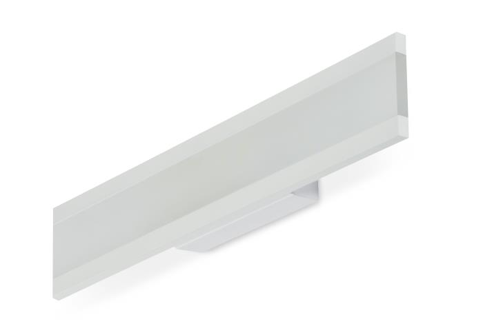 Applique a Led rettangolare in metallo con diffusore centrale antracite - Rail