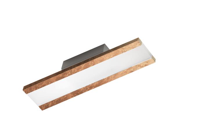 Applique a Led rettangolare in metallo diffusore centrale foglia di rame - Rail