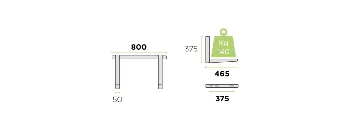 Staffa rinforzata per climatizzatore da parete regolabile 140Kg - MS 253