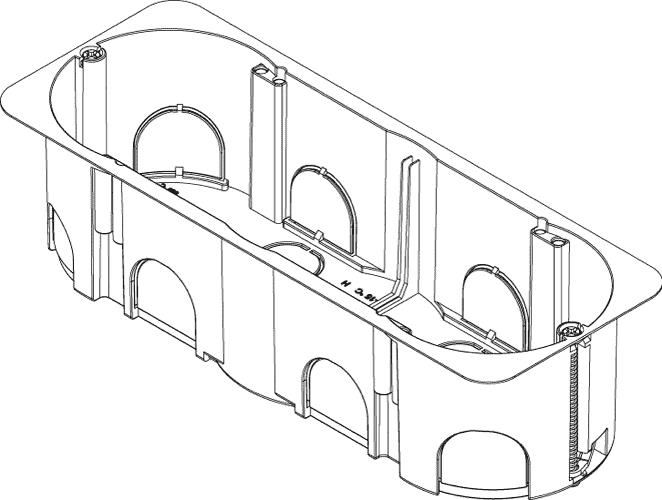 Scatola elettrica da incasso 6/7M per pareti leggere