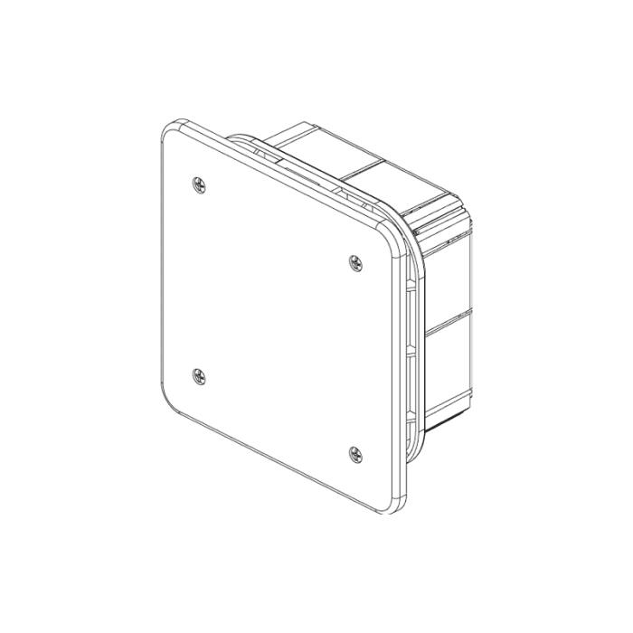 Scatola di derivazione da incasso con coperchio paramalta