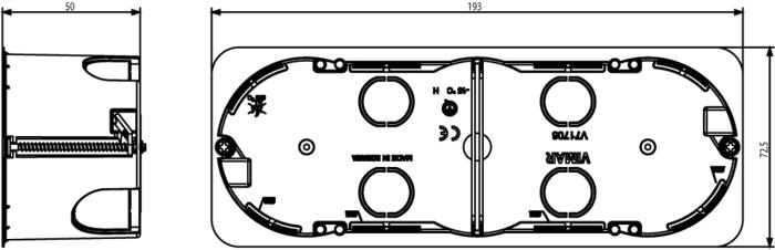 Scatola elettrica da incasso 6/7M per pareti leggere