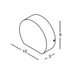 Applique segnapasso a Led da esterno Tondo Bianco - 3W