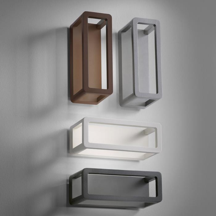 Lampada da parete led Shell nera