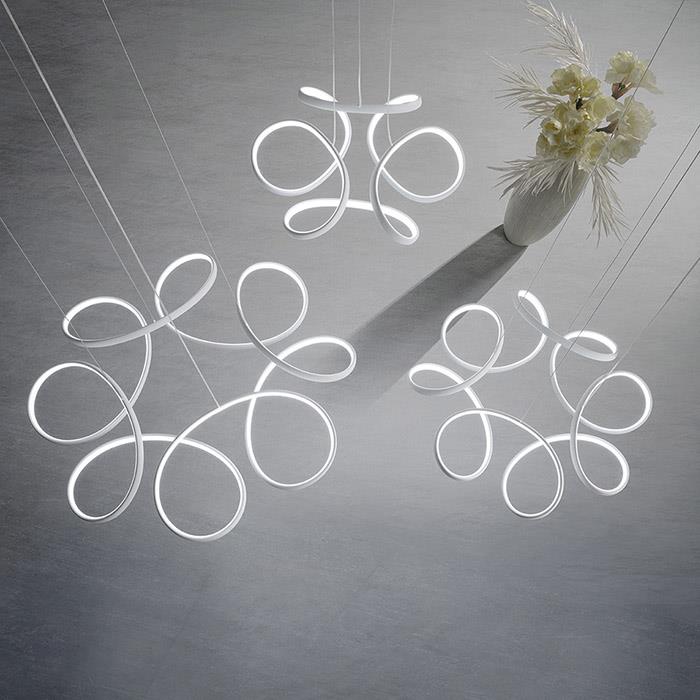 Lampadario moderno led intrecciato mini Flower 