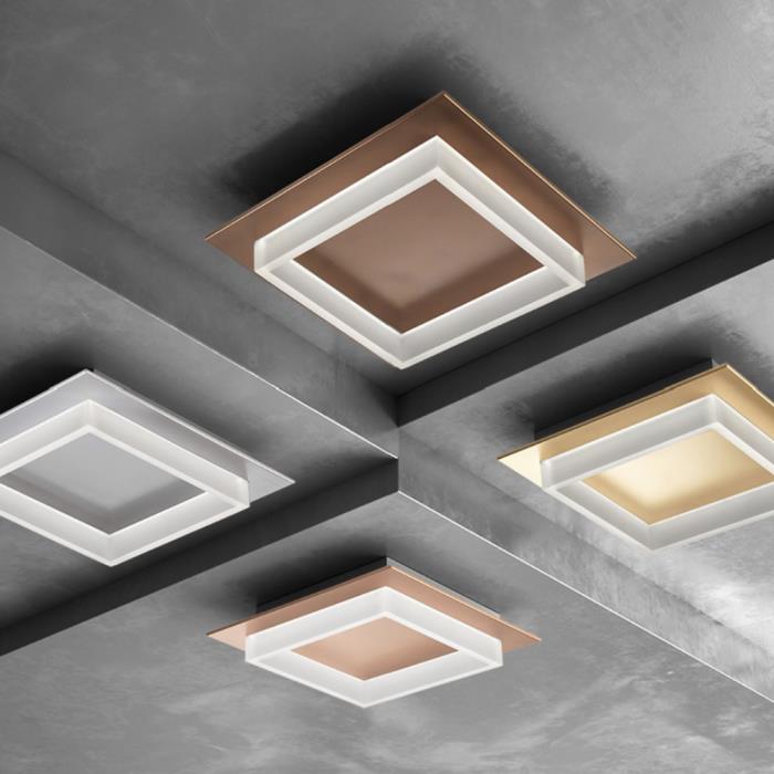 Plafoniera led Square bianca