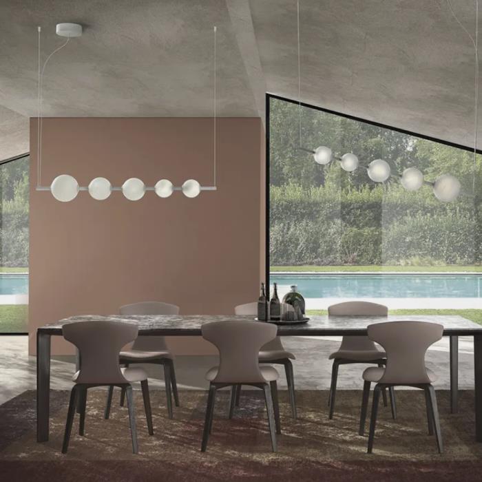 Sospensione lineare a led Stick bianca