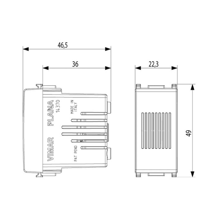 Suoneria elettromeccanica 12V Plana