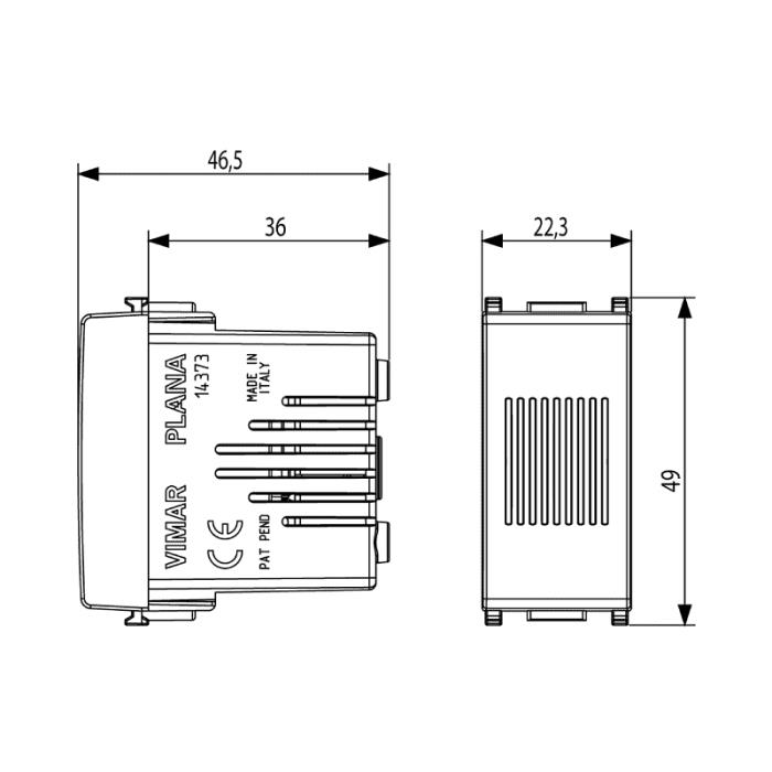 Suoneria elettromeccanica 230V Plana