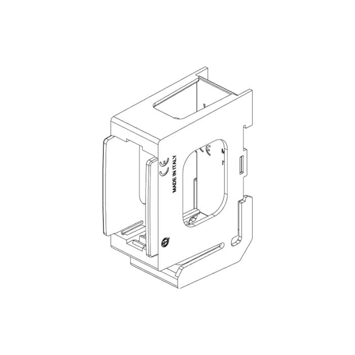 Supporto 1 modulo per installazione su guida DIN (60715 TH35) 