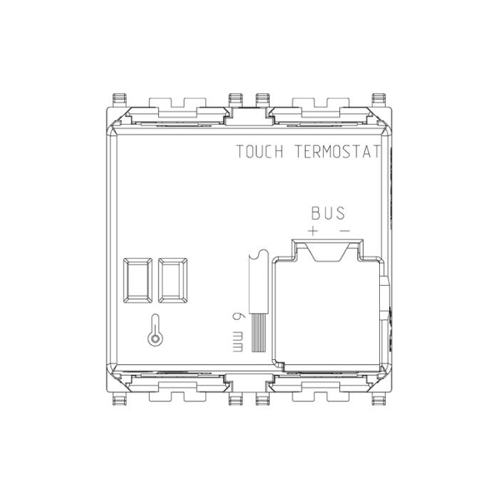 Termostato ambiente domotico touchscreen da parete - Byme