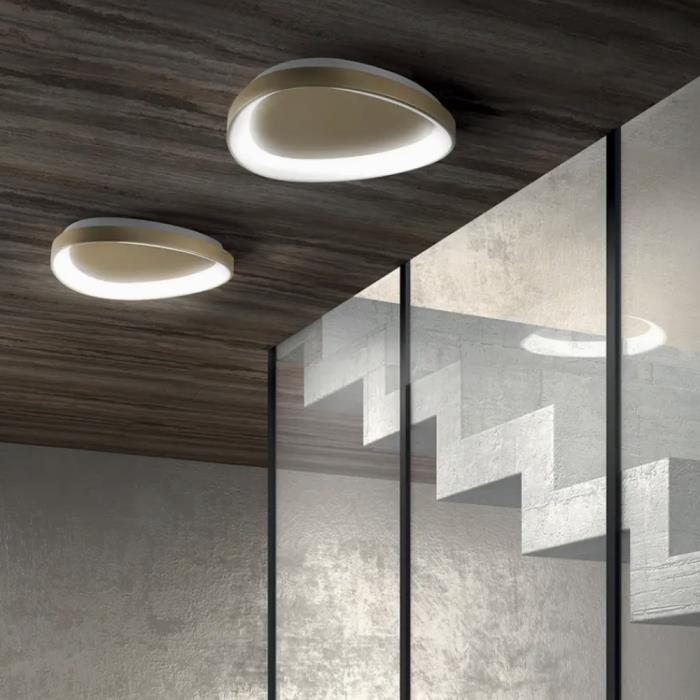 Plafoniera a forma di plettro led Tris PL nera