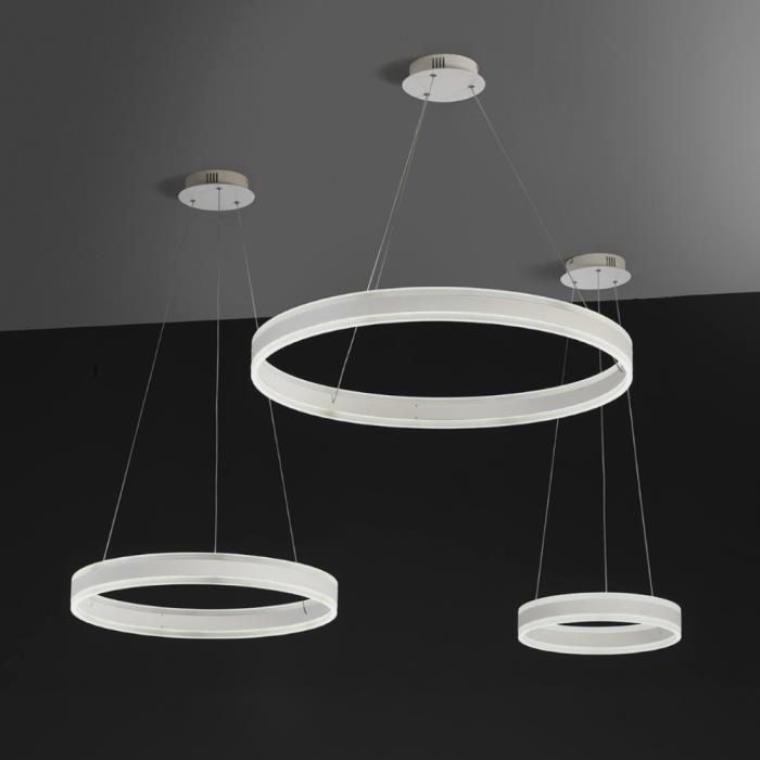 Sospensione led Twin bianca